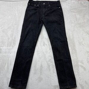 Levi's 511 Slim‎ Fit Jeans Mens 34x34 Black Faded Stretch Denim Casual Preppy